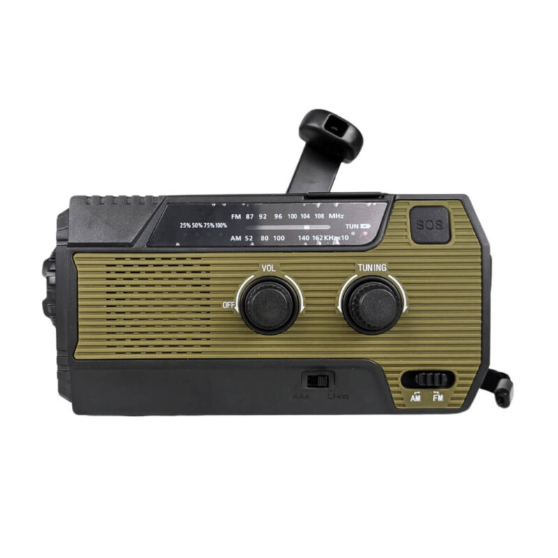Noodradio AMFM – 4000 mAh powerbank – Handzwengel – Zonne-energie