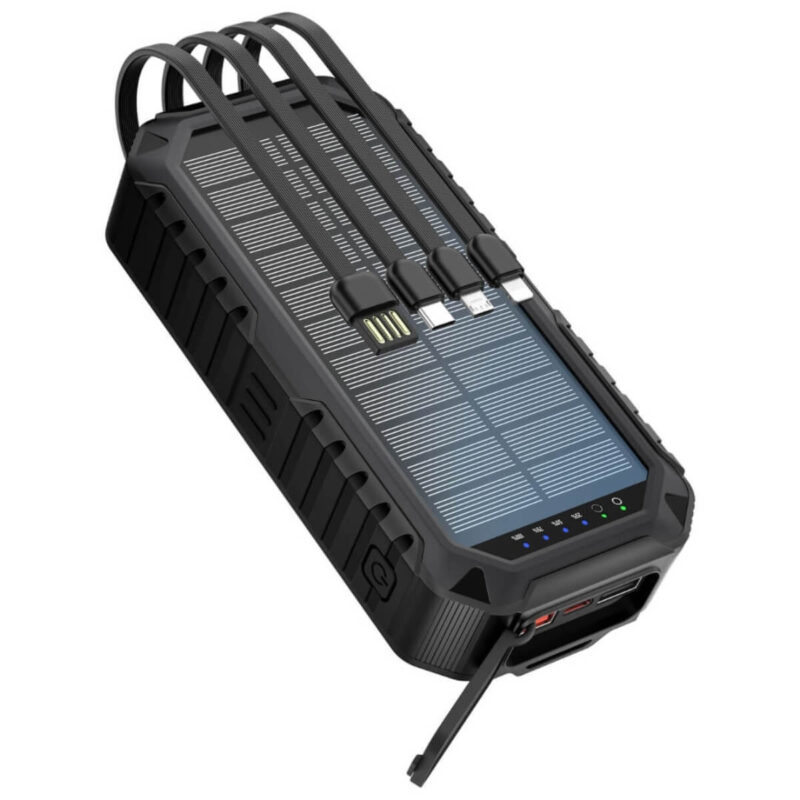 Powerbank – 20.000 mAh – Handslinger – Zonnepaneel