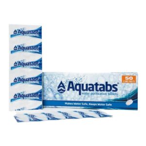 Waterzuiveringstabletten – Aquatabs – 50 stuks
